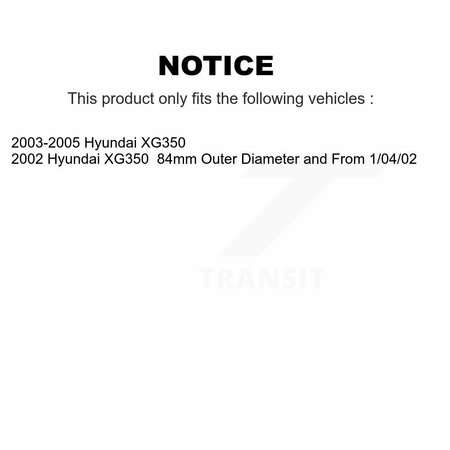 Kugel Front Rear Wheel Bearing And Hub Assembly Kit For Hyundai XG350 K70-101550